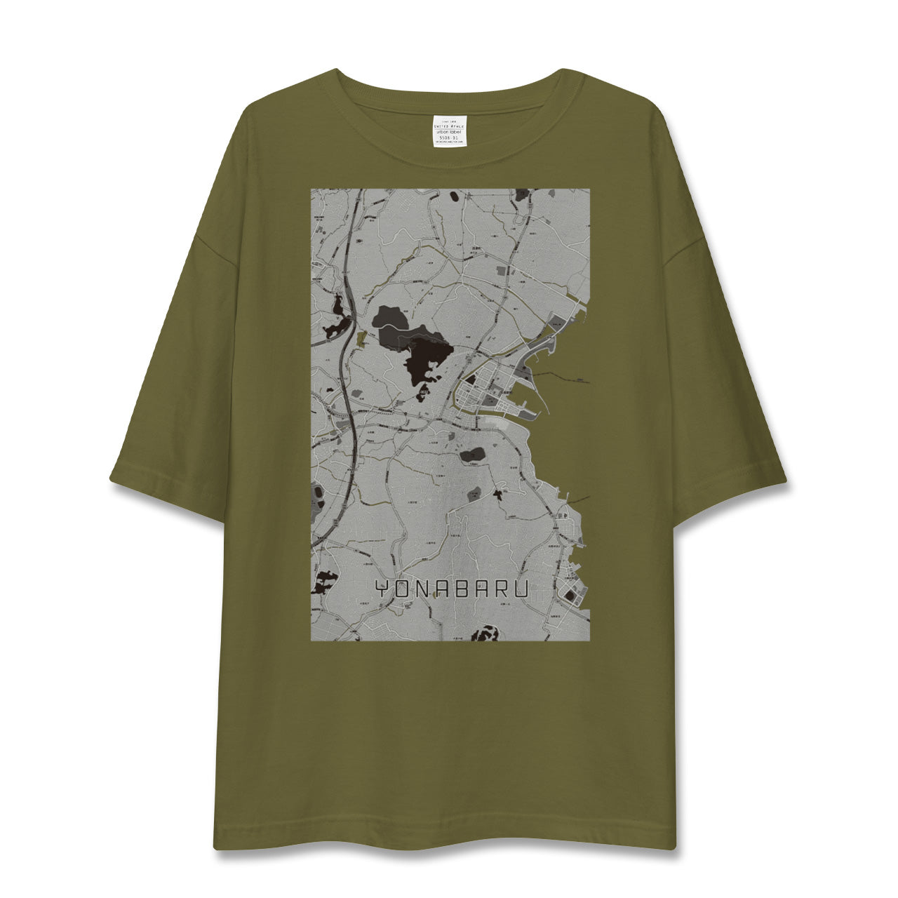 【与那原(沖縄県)】地図柄ビッグシルエットTシャツ