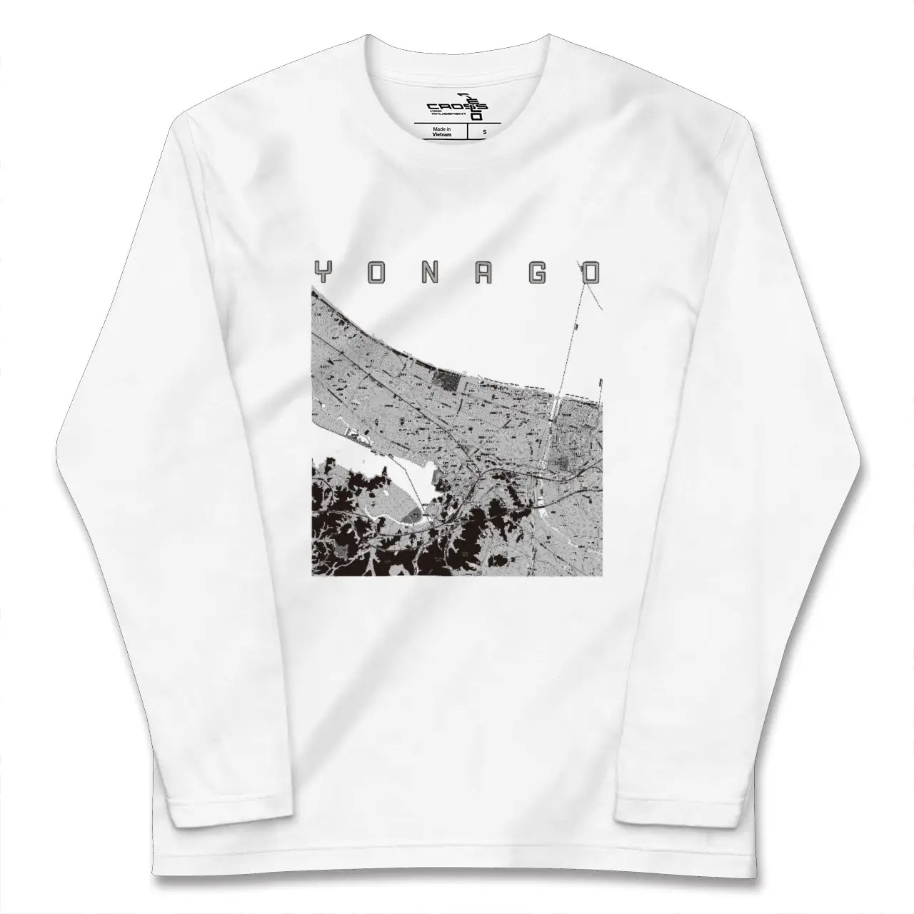 【米子(鳥取県)】地図柄ロングスリーブTシャツ