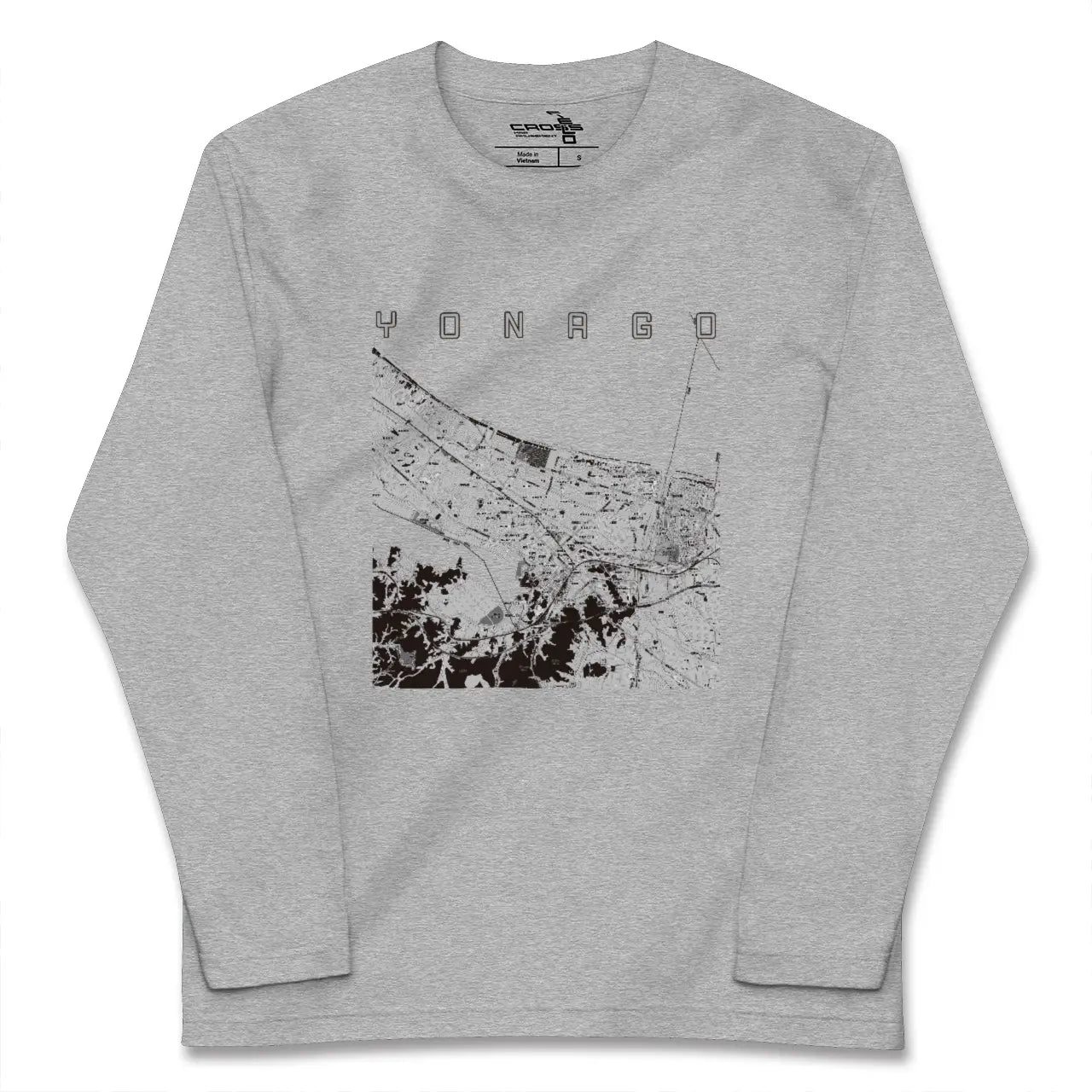 【米子(鳥取県)】地図柄ロングスリーブTシャツ