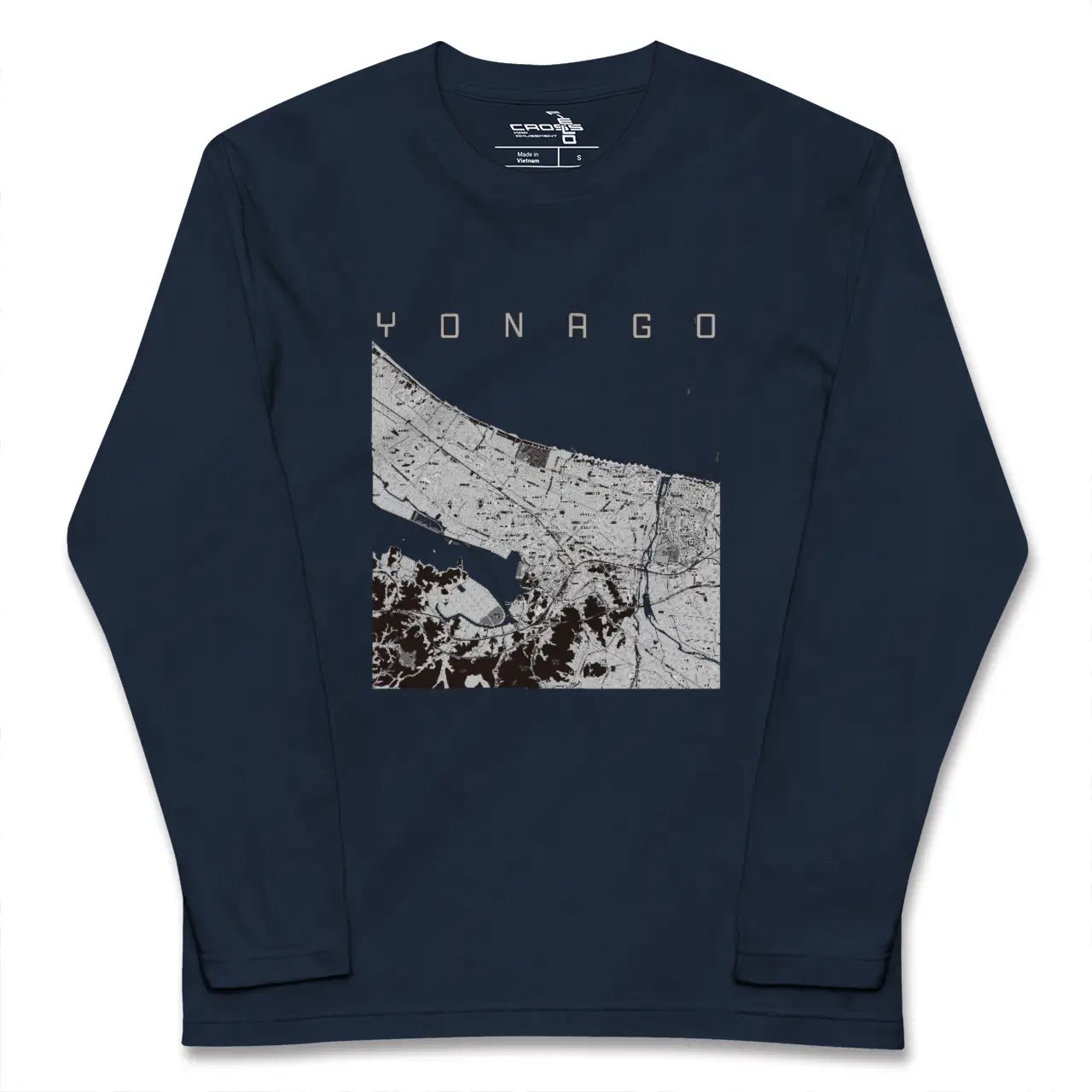 【米子(鳥取県)】地図柄ロングスリーブTシャツ
