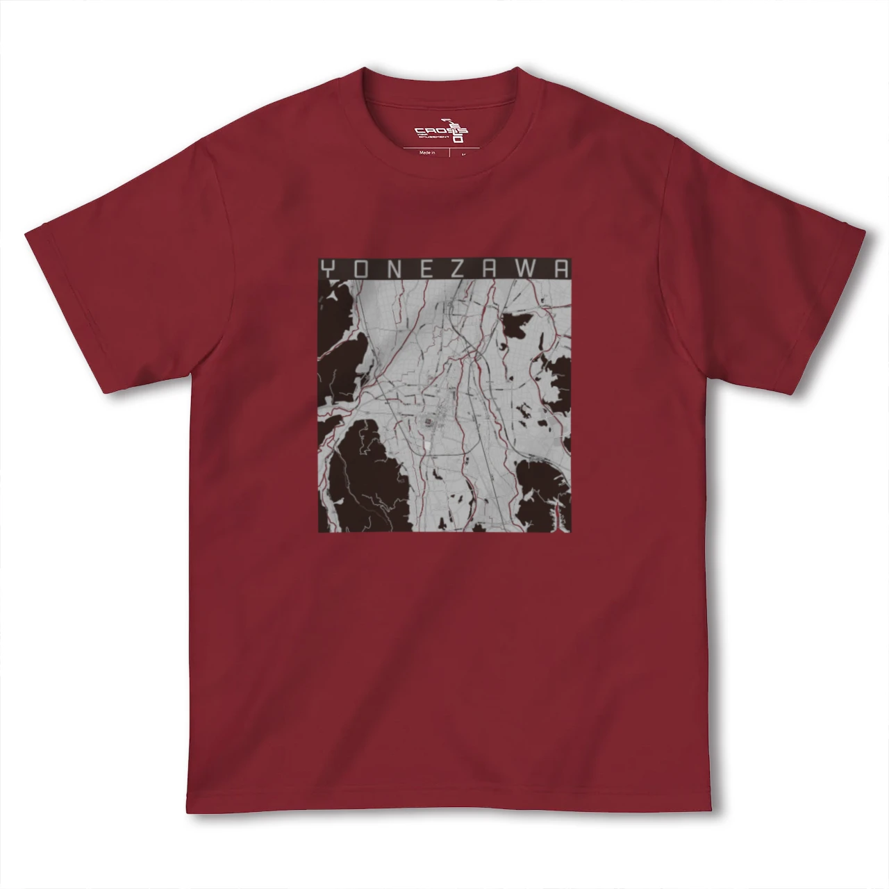 【米沢(山形県)】地図柄ヘビーウェイトTシャツ