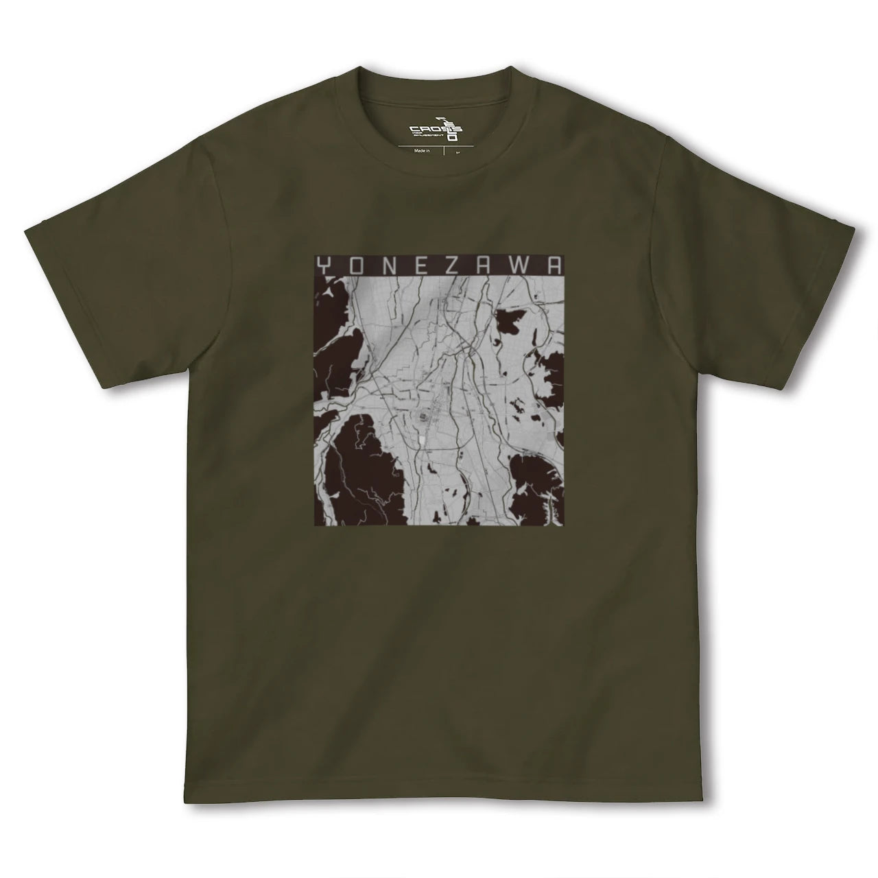 【米沢(山形県)】地図柄ヘビーウェイトTシャツ