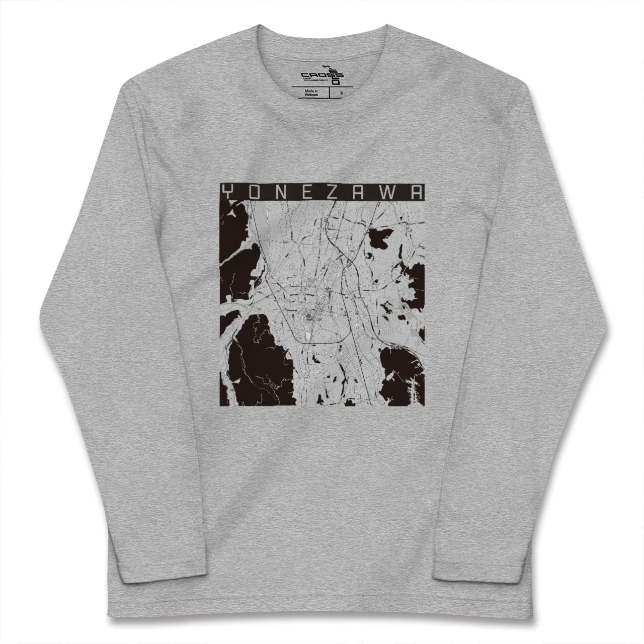 【米沢(山形県)】地図柄ロングスリーブTシャツ