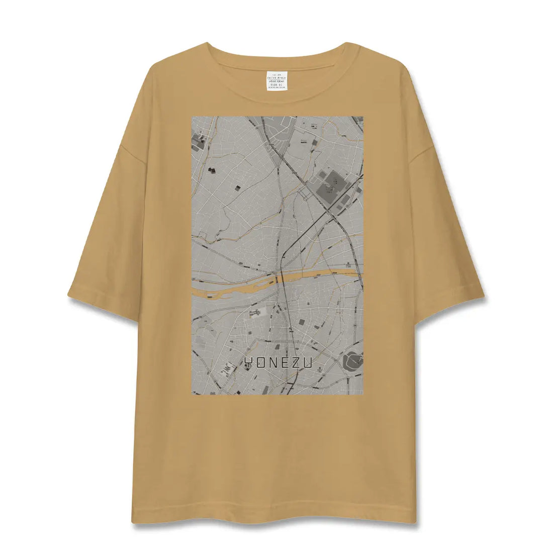 【米津(愛知県)】地図柄ビッグシルエットTシャツ