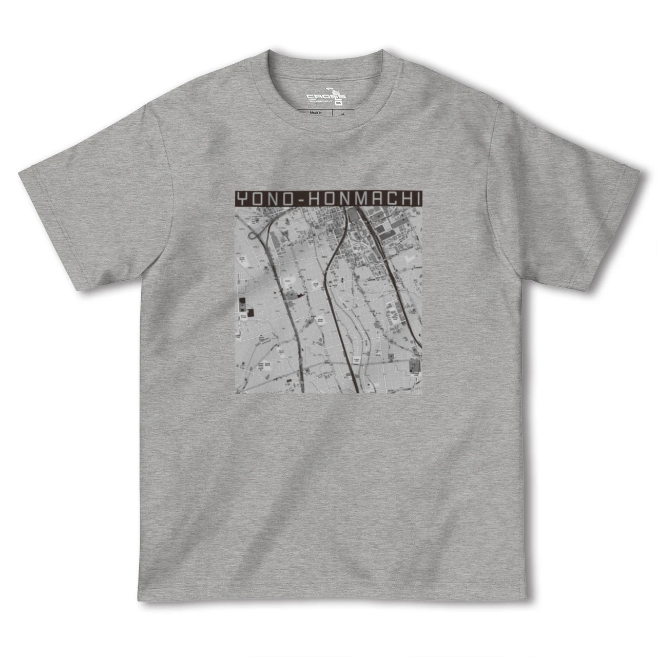 【与野本町(埼玉県)】地図柄ヘビーウェイトTシャツ