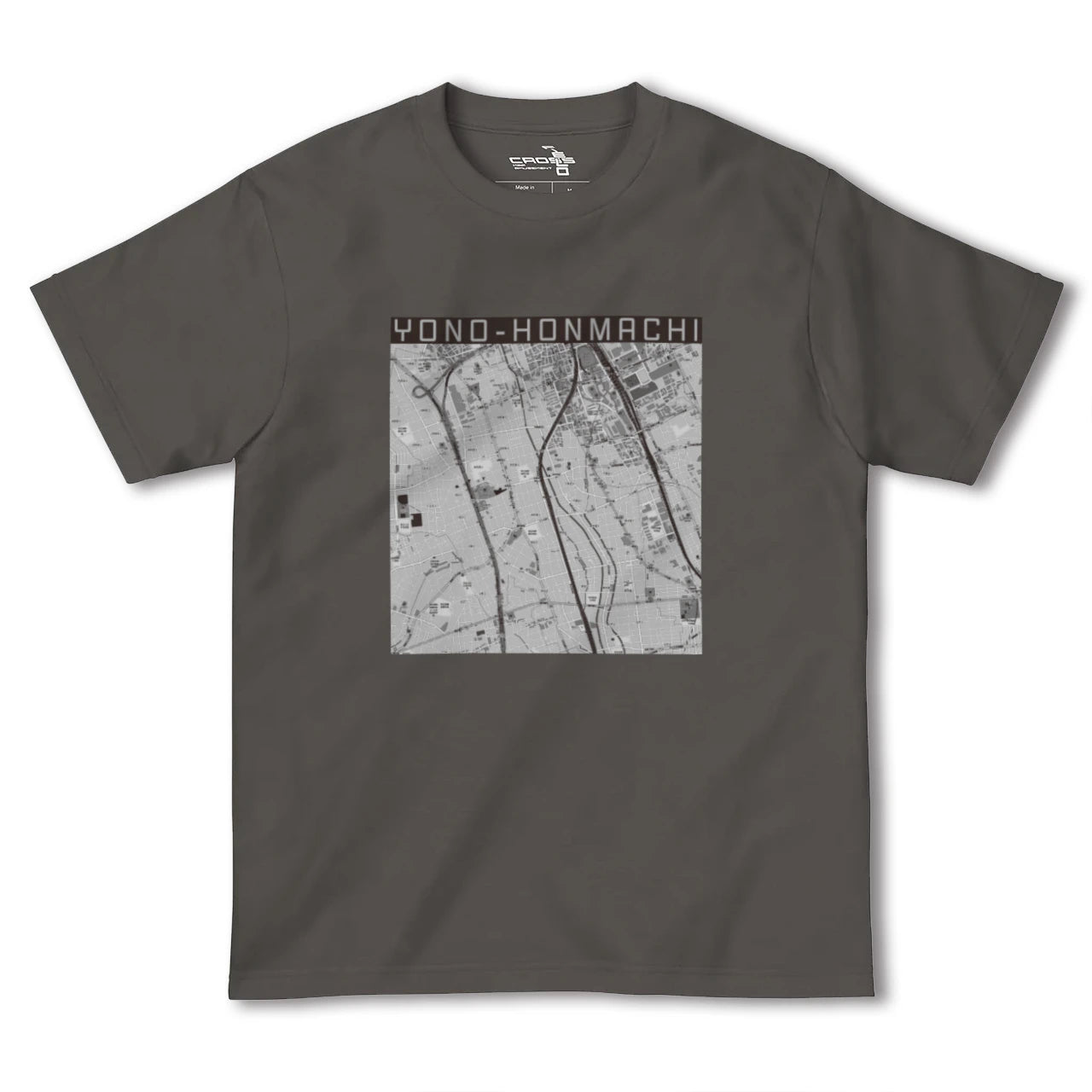 【与野本町(埼玉県)】地図柄ヘビーウェイトTシャツ