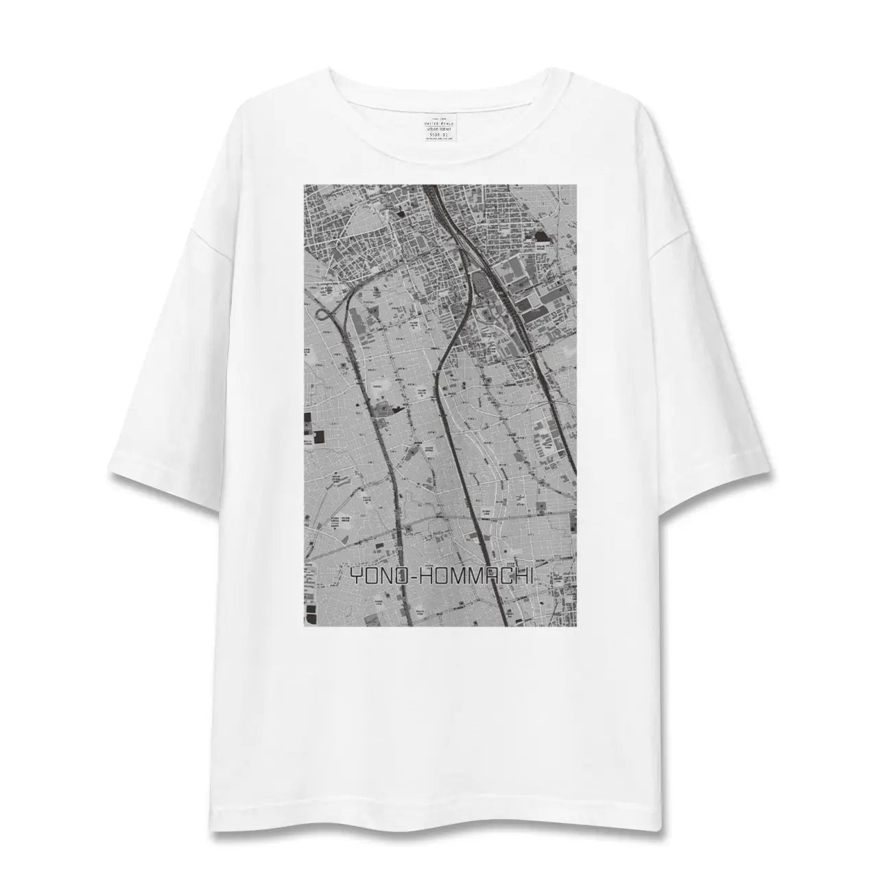 【与野本町(埼玉県)】地図柄ビッグシルエットTシャツ