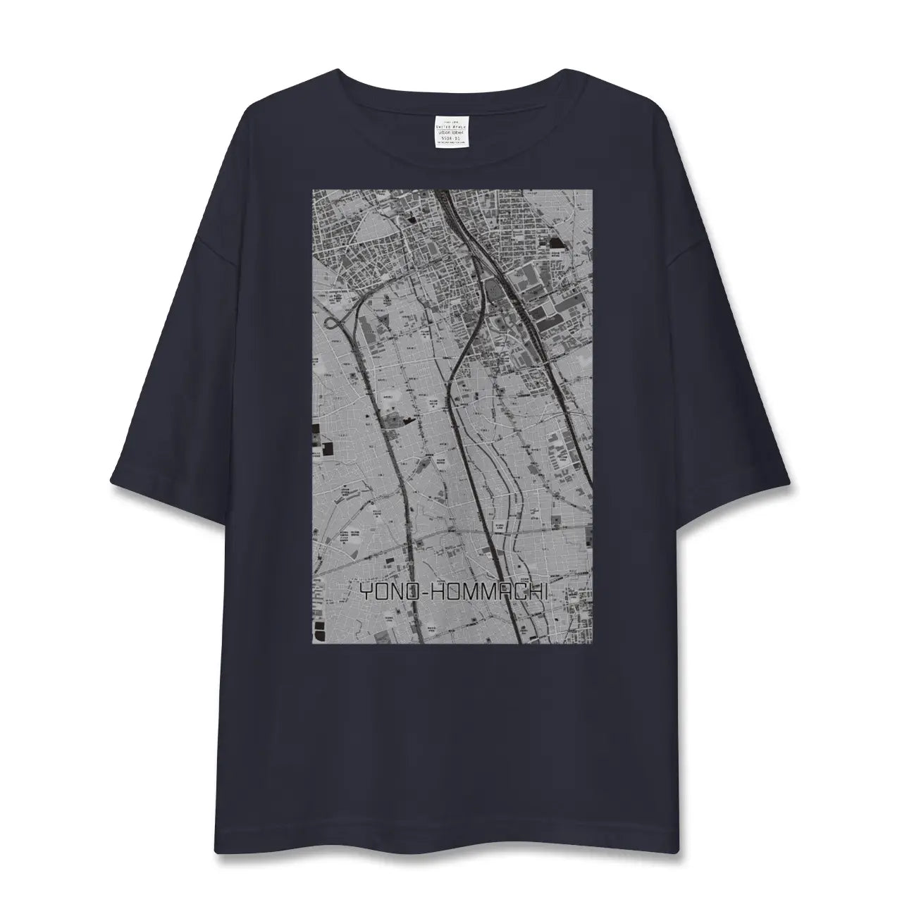 【与野本町(埼玉県)】地図柄ビッグシルエットTシャツ