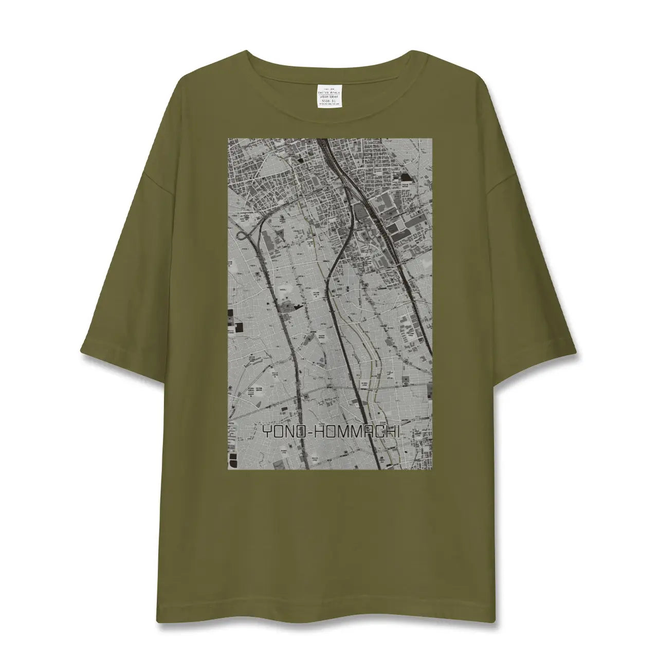 【与野本町(埼玉県)】地図柄ビッグシルエットTシャツ