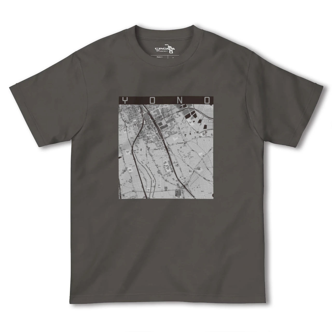 【与野(埼玉県)】地図柄ヘビーウェイトTシャツ