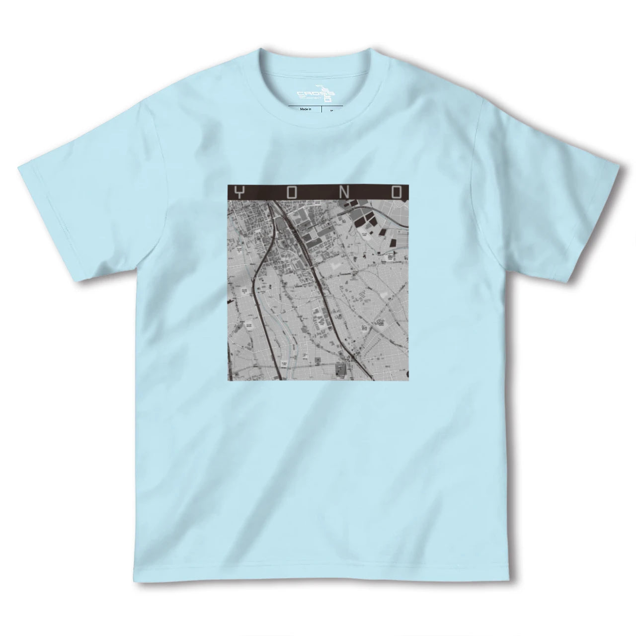 【与野(埼玉県)】地図柄ヘビーウェイトTシャツ