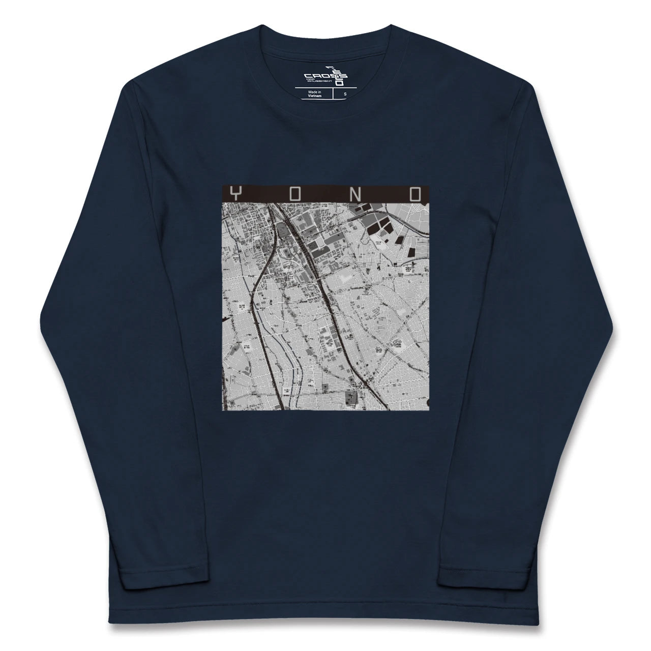 【与野(埼玉県)】地図柄ロングスリーブTシャツ