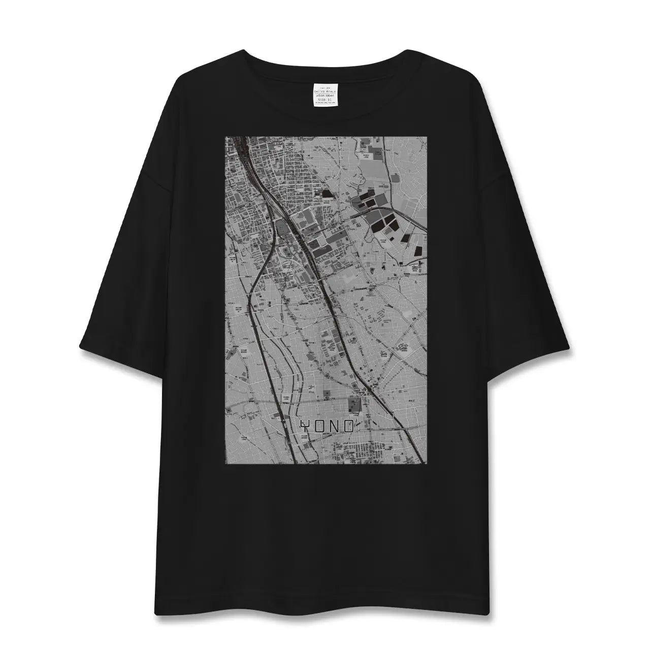 【与野(埼玉県)】地図柄ビッグシルエットTシャツ