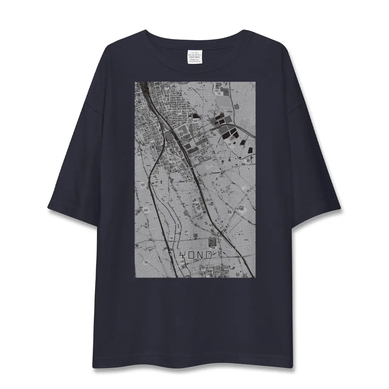 【与野(埼玉県)】地図柄ビッグシルエットTシャツ
