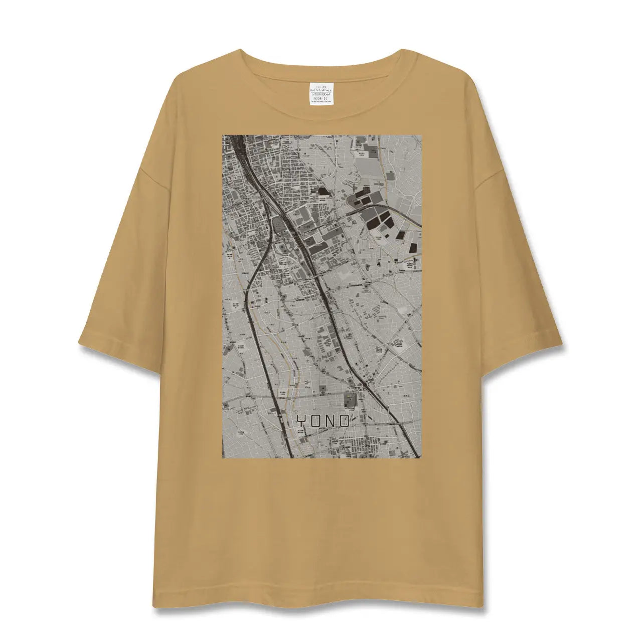 【与野(埼玉県)】地図柄ビッグシルエットTシャツ