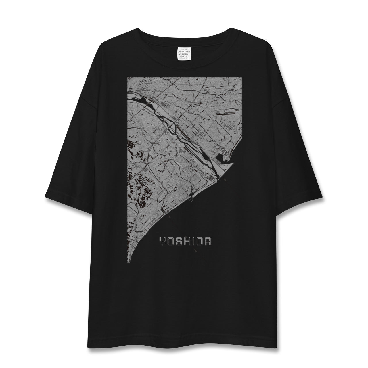 【吉田(静岡県)】地図柄ビッグシルエットTシャツ