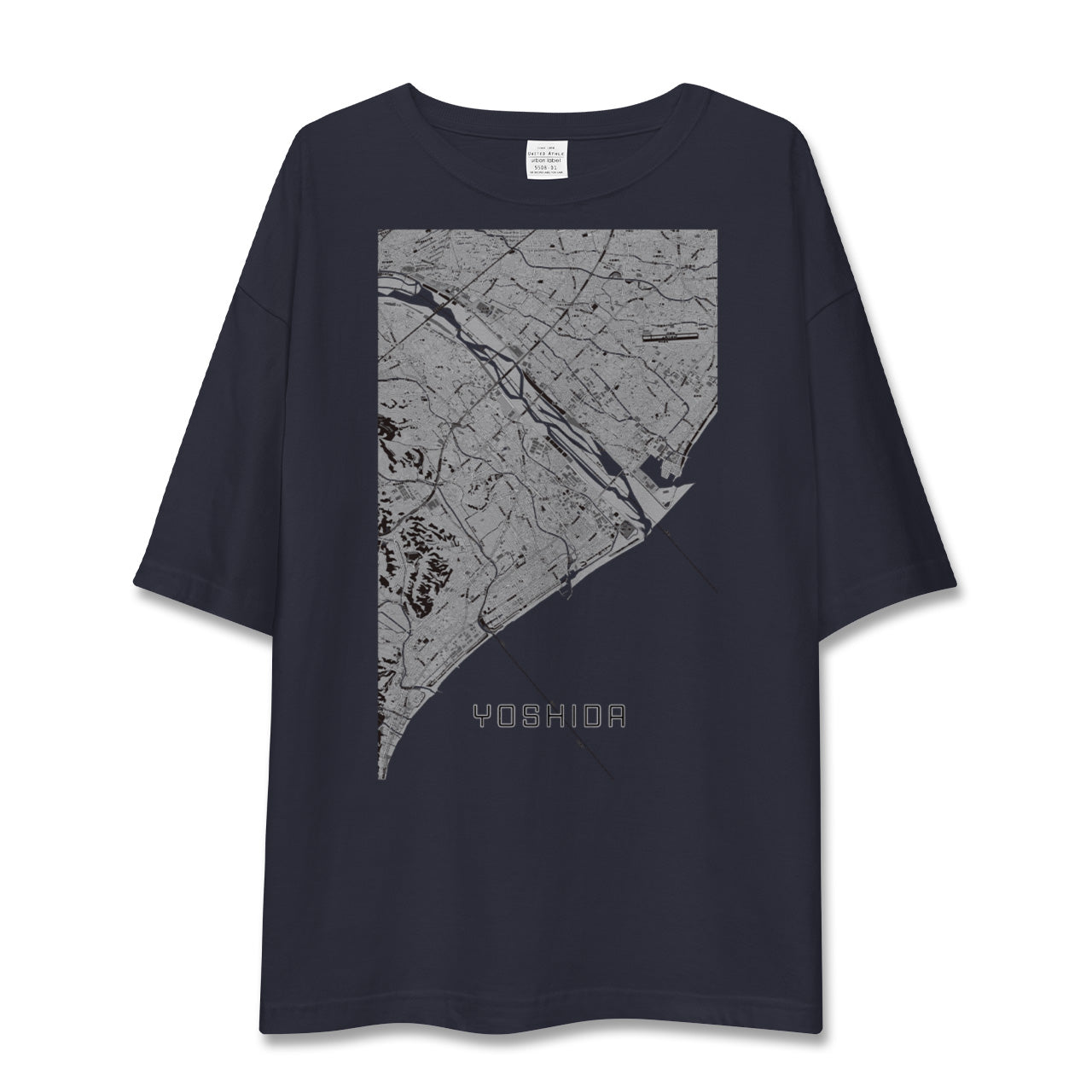 【吉田(静岡県)】地図柄ビッグシルエットTシャツ