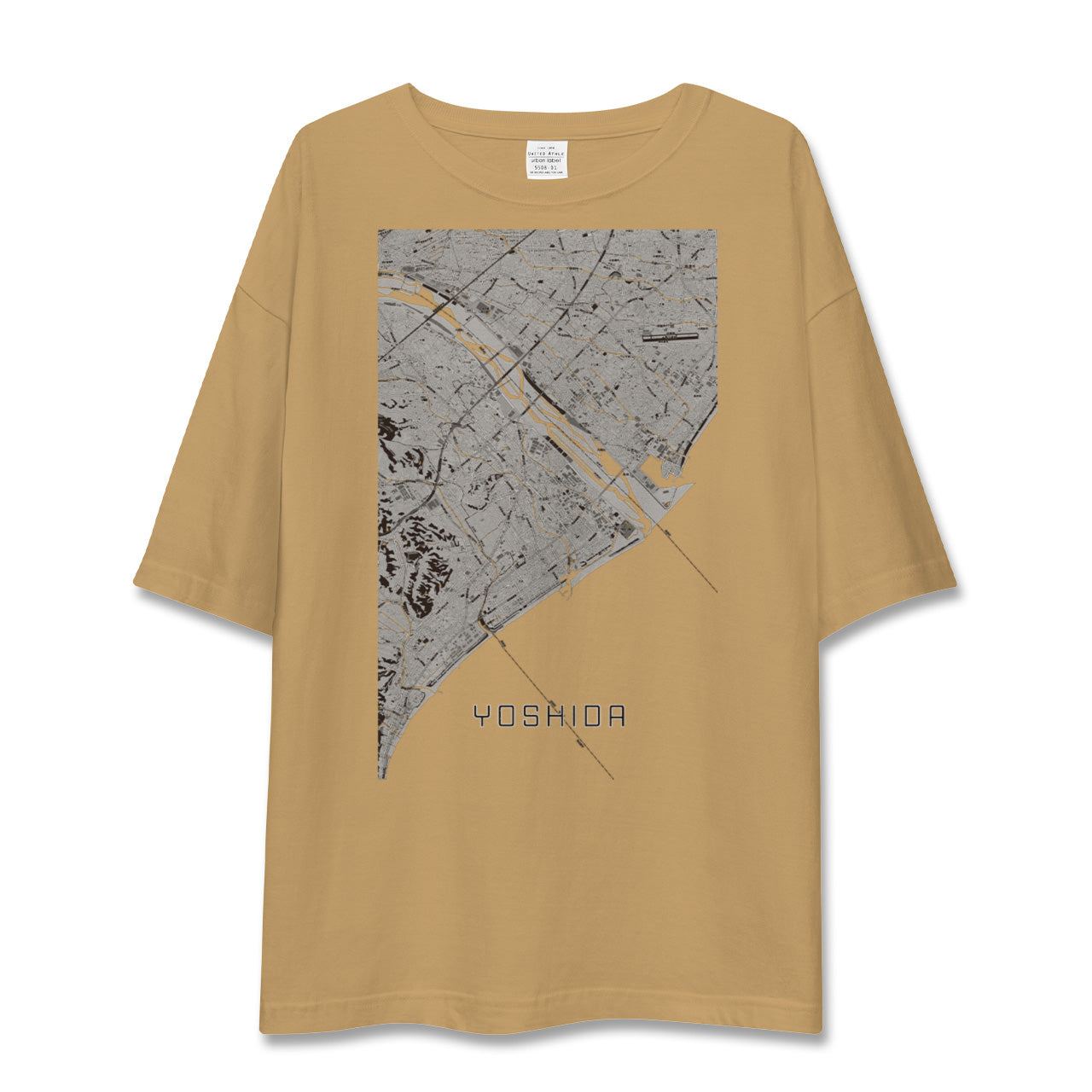 【吉田(静岡県)】地図柄ビッグシルエットTシャツ