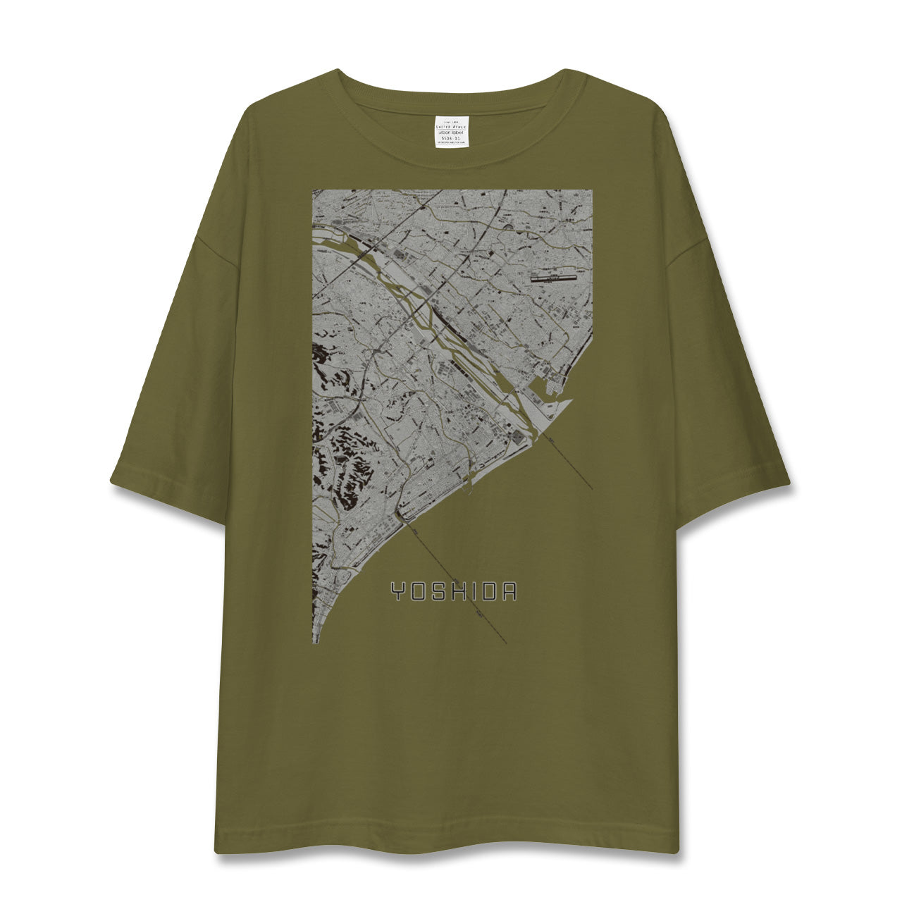 【吉田(静岡県)】地図柄ビッグシルエットTシャツ