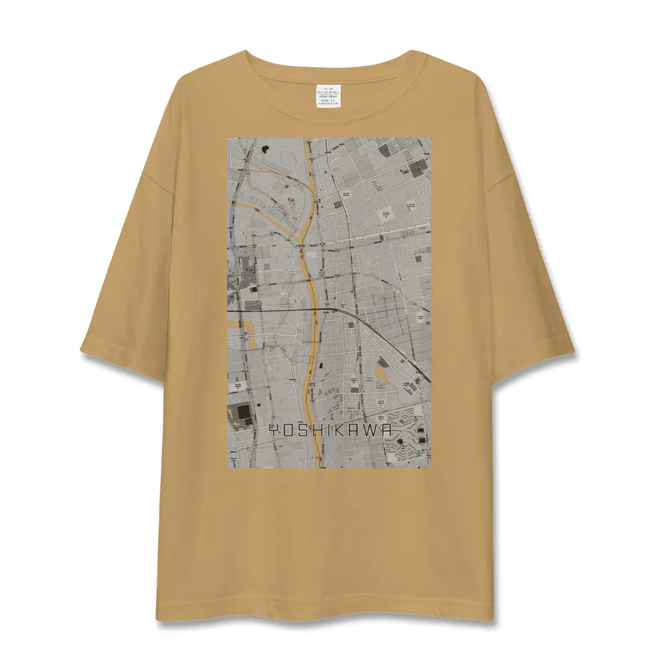【吉川(埼玉県)】地図柄ビッグシルエットTシャツ