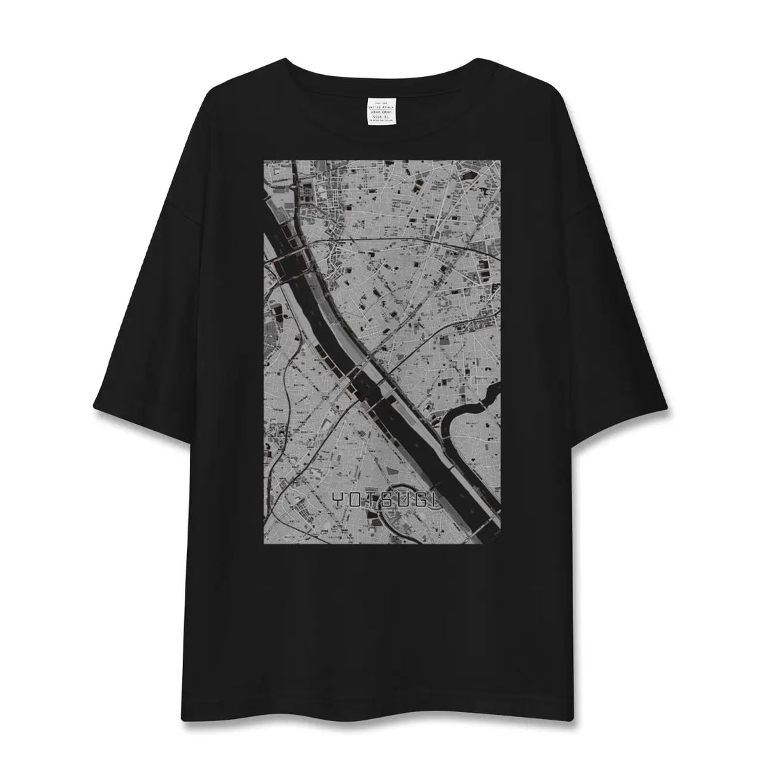 【四ツ木(東京都)】地図柄ビッグシルエットTシャツ