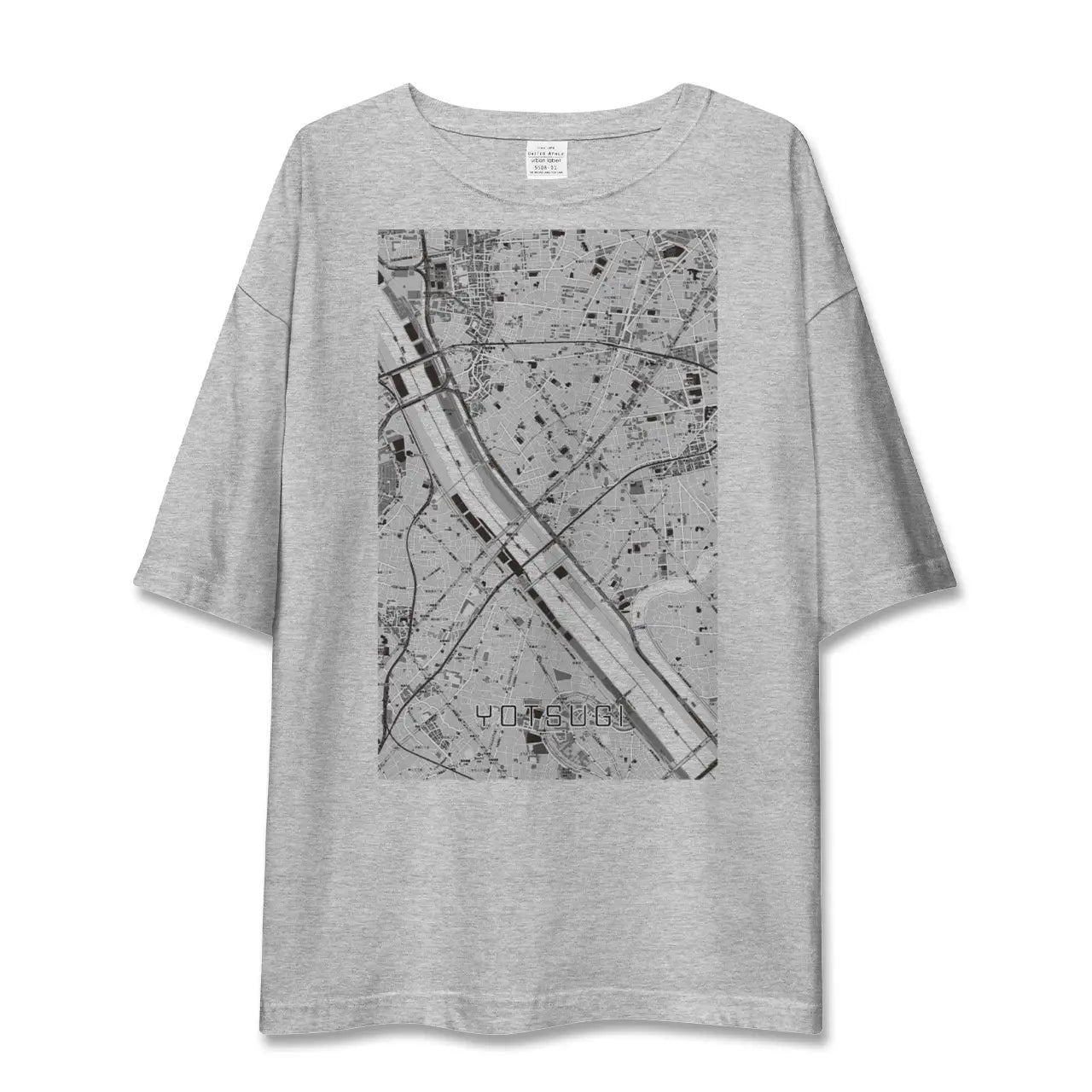 【四ツ木(東京都)】地図柄ビッグシルエットTシャツ