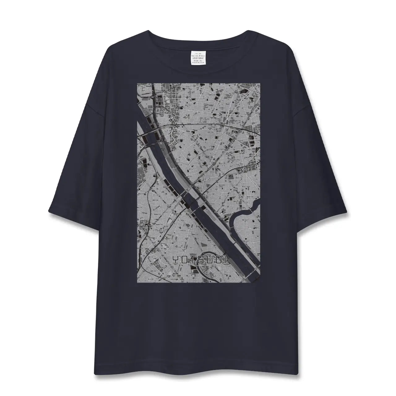 【四ツ木(東京都)】地図柄ビッグシルエットTシャツ