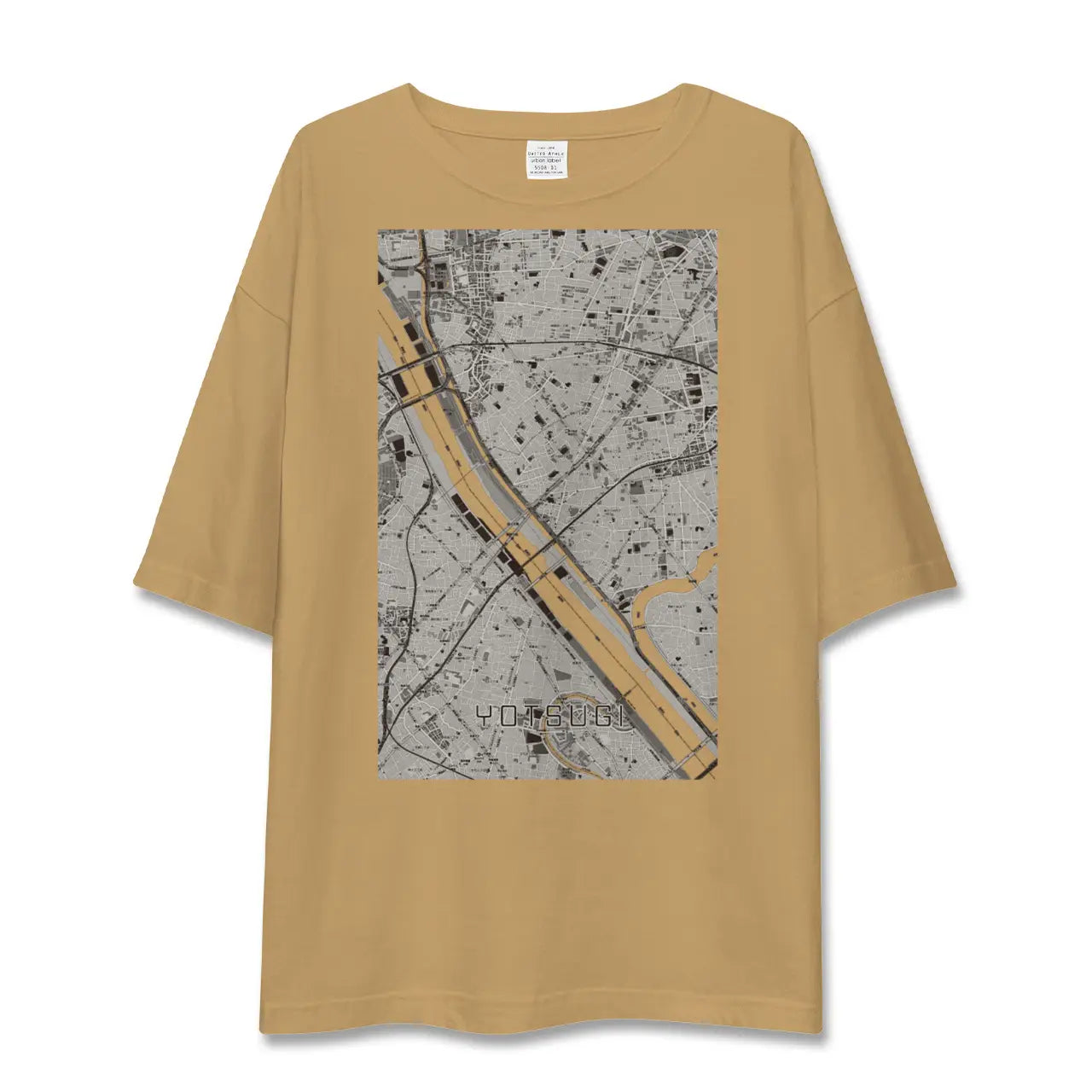 【四ツ木(東京都)】地図柄ビッグシルエットTシャツ