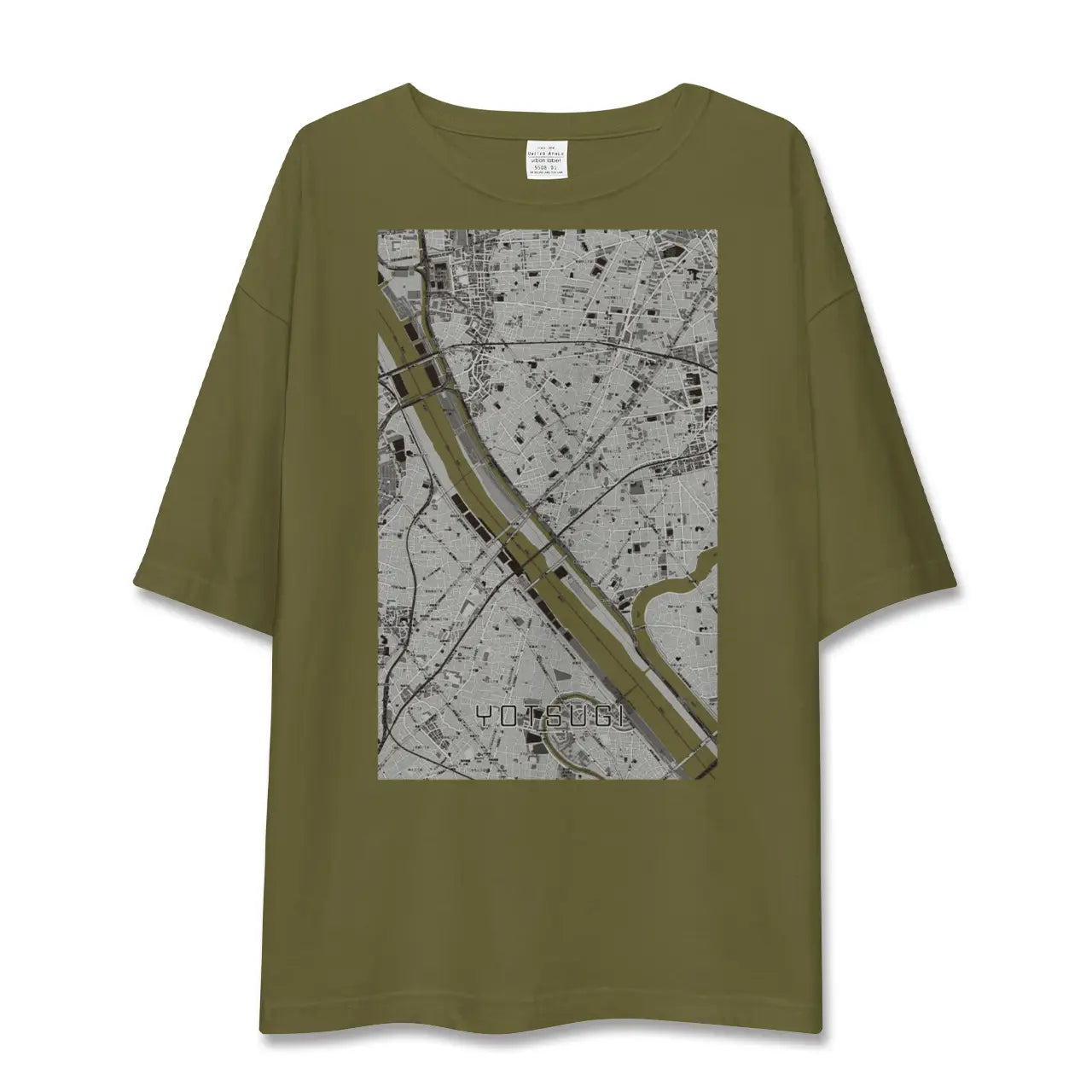 【四ツ木(東京都)】地図柄ビッグシルエットTシャツ
