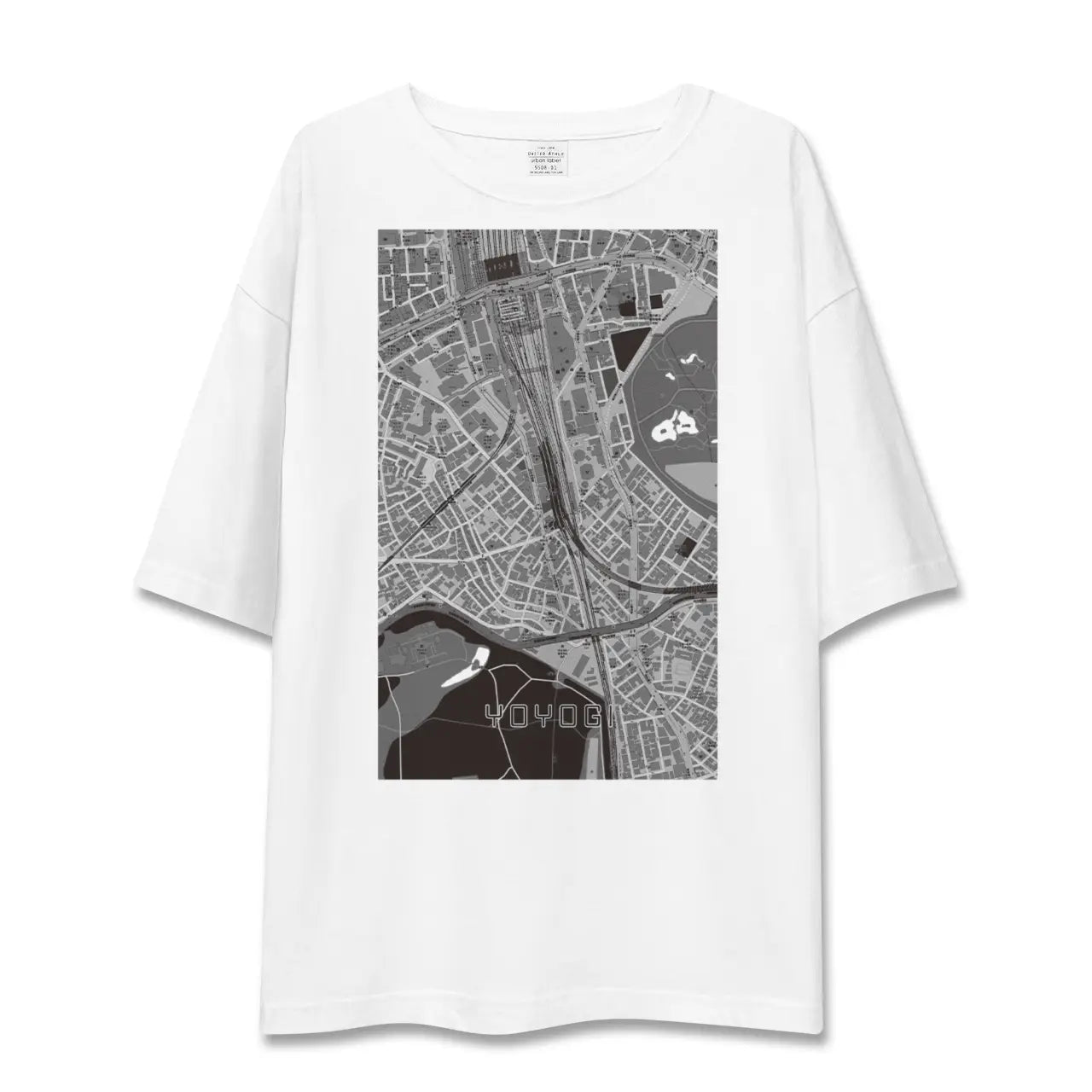 【代々木2(東京都)】地図柄ビッグシルエットTシャツ