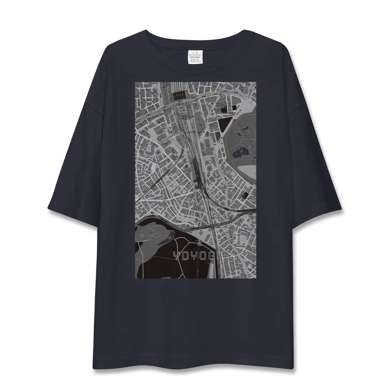【代々木2(東京都)】地図柄ビッグシルエットTシャツ