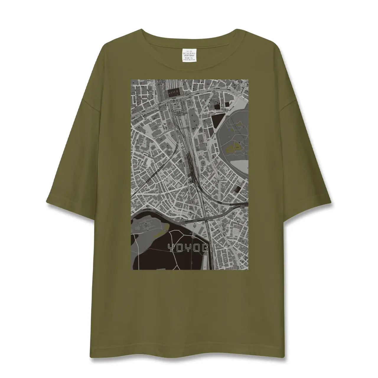 【代々木2(東京都)】地図柄ビッグシルエットTシャツ