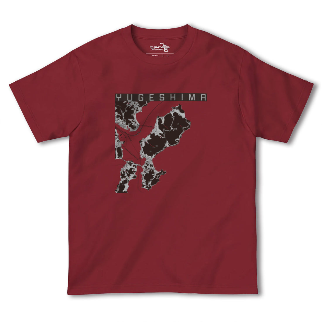 【弓削島(愛媛県)】地図柄ヘビーウェイトTシャツ