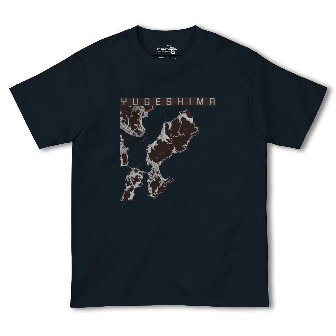 【弓削島(愛媛県)】地図柄ヘビーウェイトTシャツ
