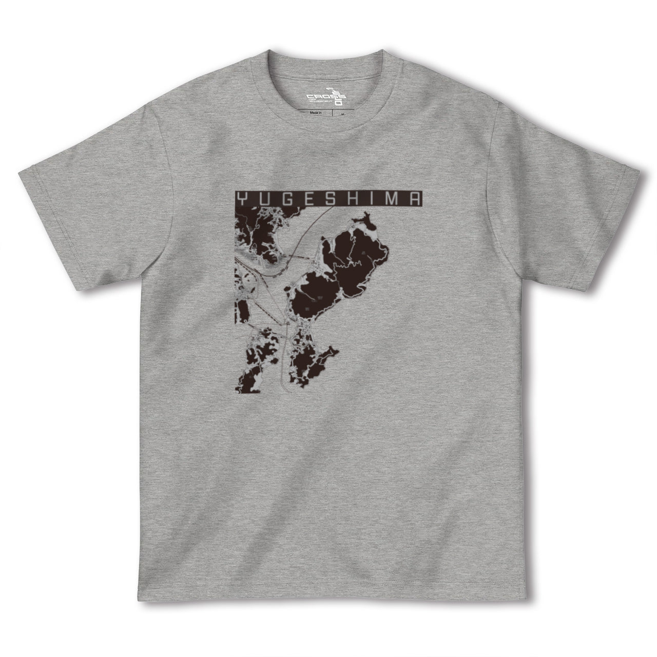 【弓削島(愛媛県)】地図柄ヘビーウェイトTシャツ