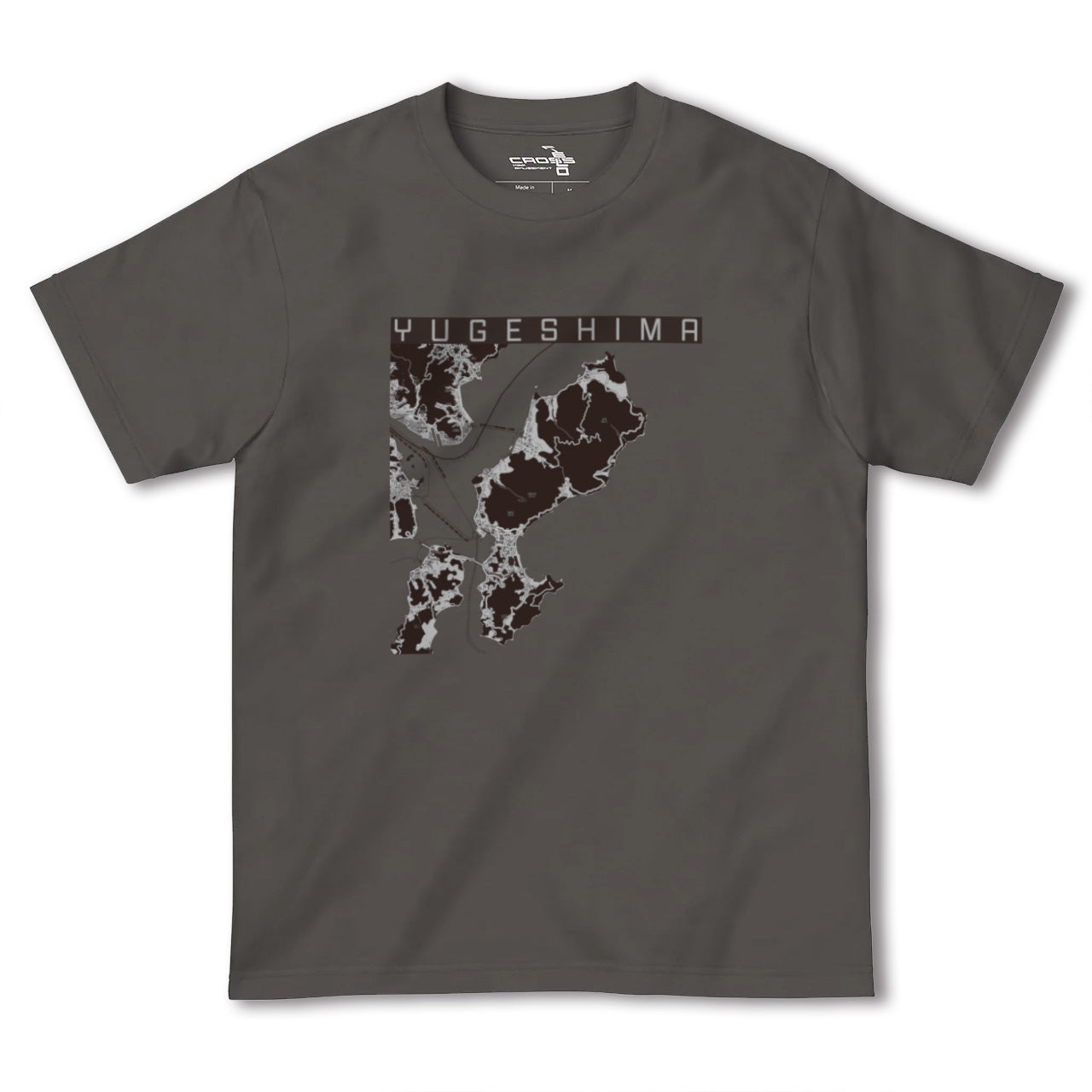 【弓削島(愛媛県)】地図柄ヘビーウェイトTシャツ