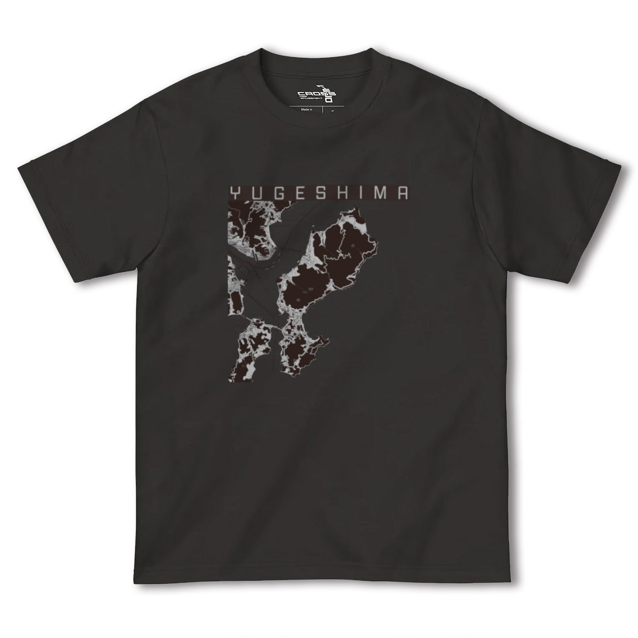 【弓削島(愛媛県)】地図柄ヘビーウェイトTシャツ