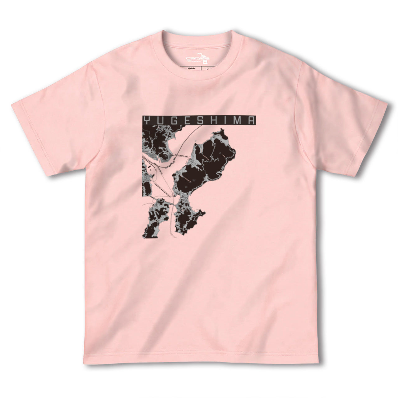 【弓削島(愛媛県)】地図柄ヘビーウェイトTシャツ