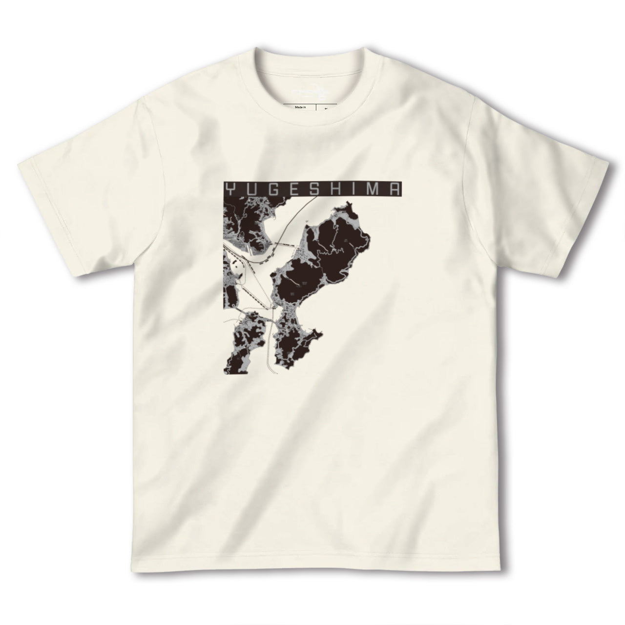 【弓削島(愛媛県)】地図柄ヘビーウェイトTシャツ