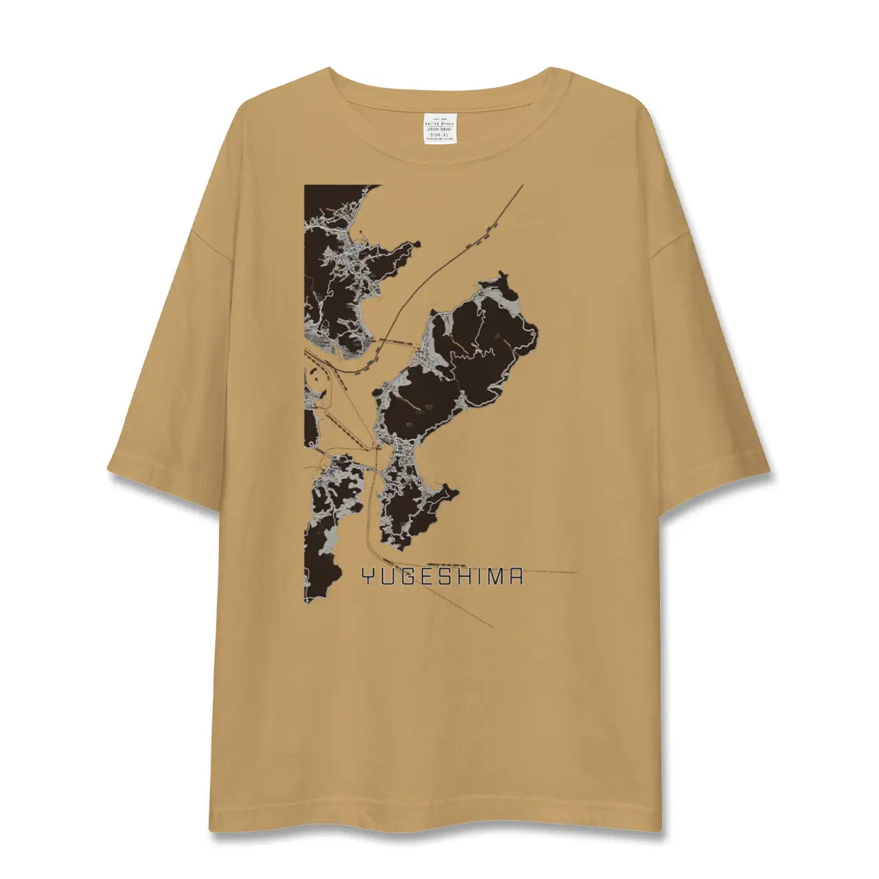 【弓削島(愛媛県)】地図柄ビッグシルエットTシャツ