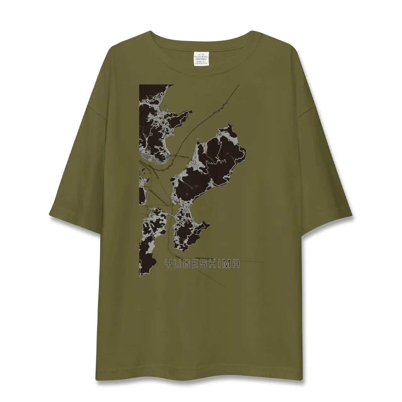 【弓削島(愛媛県)】地図柄ビッグシルエットTシャツ