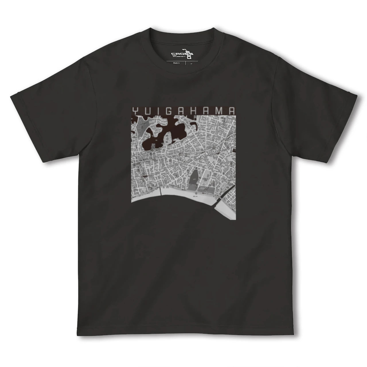 【由比ヶ浜(神奈川県)】地図柄ヘビーウェイトTシャツ