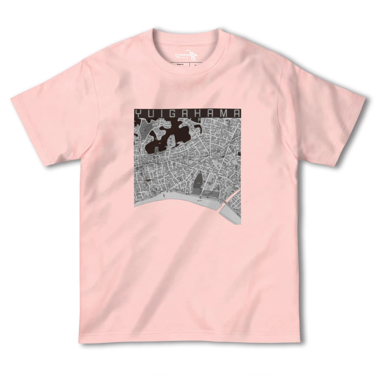 【由比ヶ浜(神奈川県)】地図柄ヘビーウェイトTシャツ