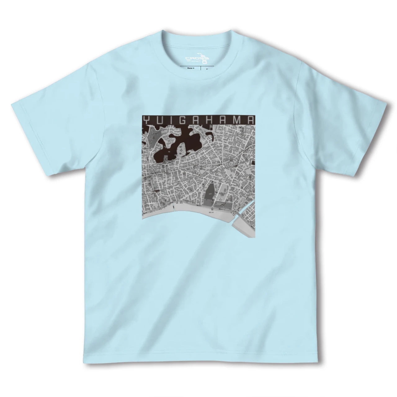 【由比ヶ浜(神奈川県)】地図柄ヘビーウェイトTシャツ