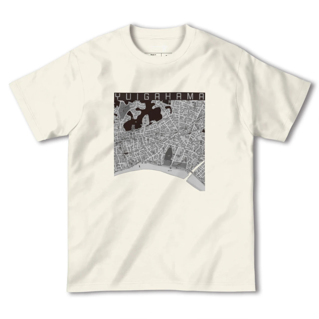 【由比ヶ浜(神奈川県)】地図柄ヘビーウェイトTシャツ