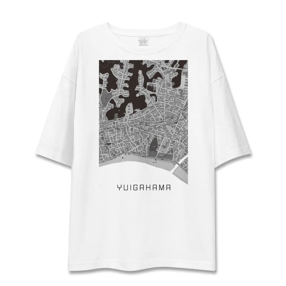 【由比ヶ浜(神奈川県)】地図柄ビッグシルエットTシャツ