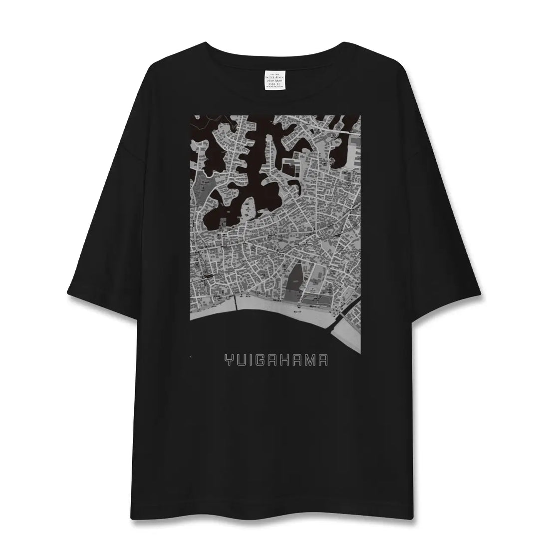 【由比ヶ浜(神奈川県)】地図柄ビッグシルエットTシャツ