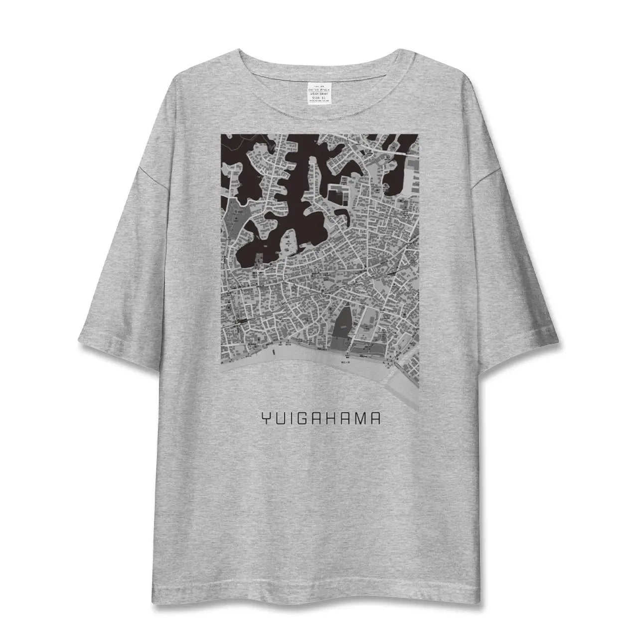 【由比ヶ浜(神奈川県)】地図柄ビッグシルエットTシャツ