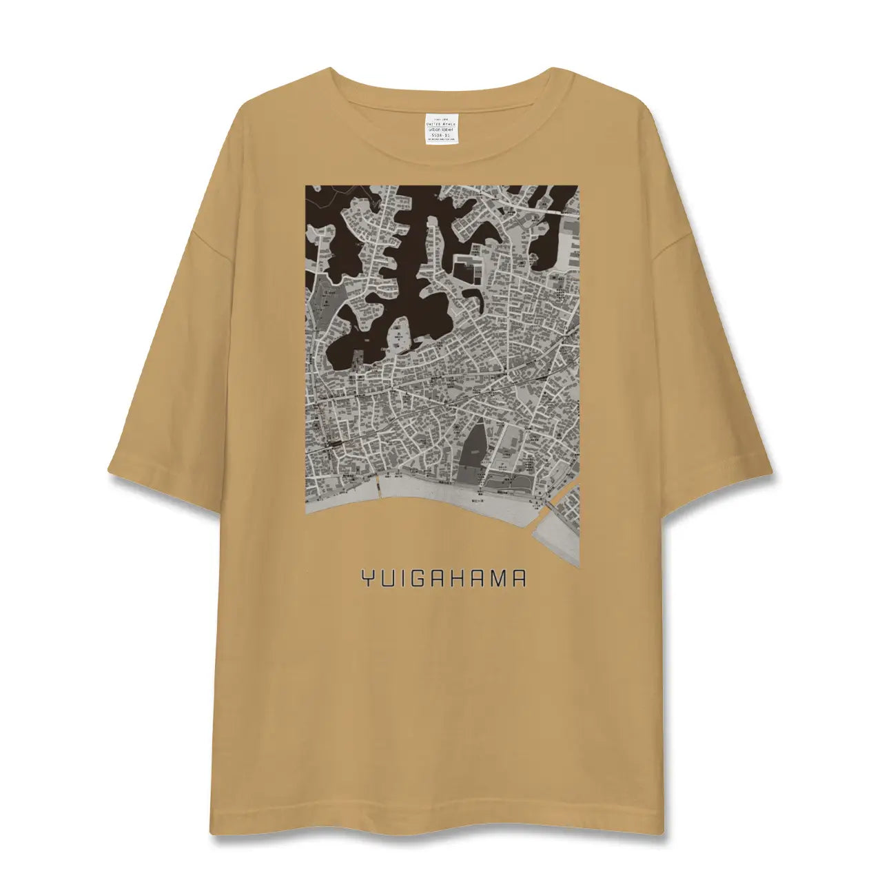 【由比ヶ浜(神奈川県)】地図柄ビッグシルエットTシャツ