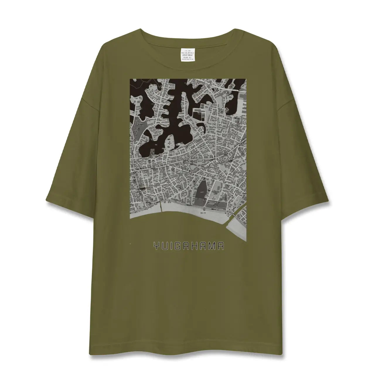 【由比ヶ浜(神奈川県)】地図柄ビッグシルエットTシャツ